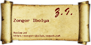 Zongor Ibolya névjegykártya