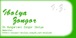 ibolya zongor business card